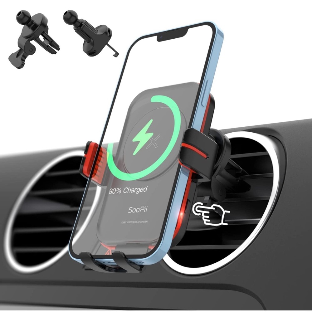 Wireless Car Charger Mount, 15W Qi Fast Charging, 2 Styles Air Vent